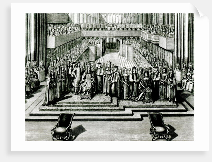 The Enthroning of King James II and Queen Mary by English School