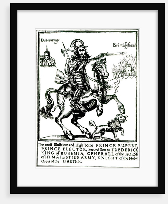 Prince Rupert on Horseback by English School