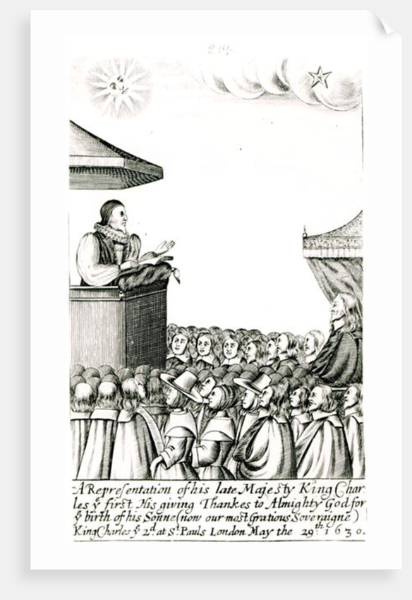 Announcement of the Birth of Charles I's Son, 1630 by English School