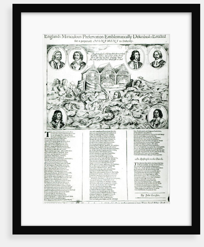 Englands Miraculous Preservation Emblematically Described, Erected for a perpetual Monument to Posterity, 1646 by English School