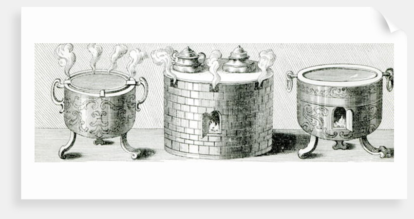 Devices for Keeping Water and Food Warm on Sabbath, 1748 by German School