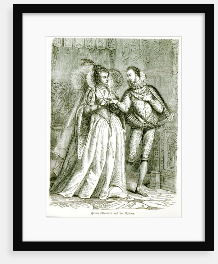 Queen Elizabeth and her Suitors by English School