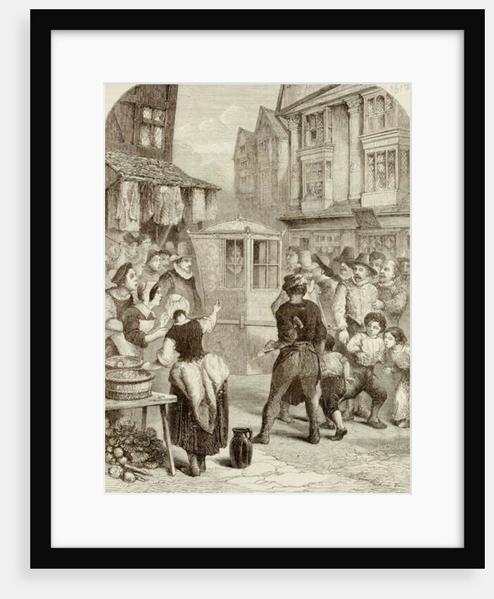 The Duke of Buckingham Travelling in a Sedan Chair by English School