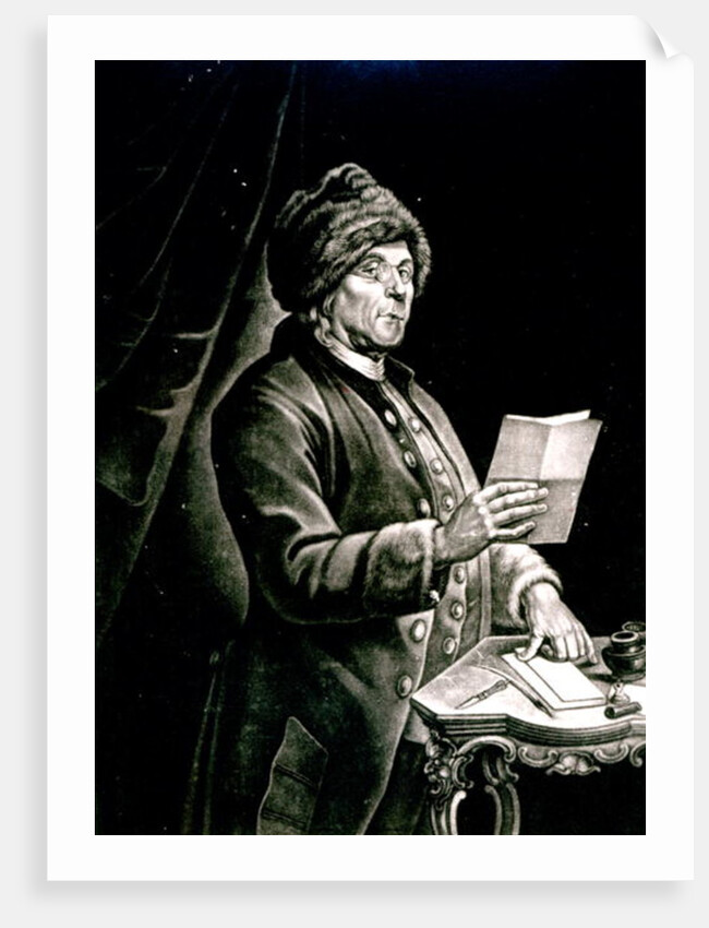 Portrait of Benjamin Franklin, 1777 by Charles Nicolas II (after) Cochin