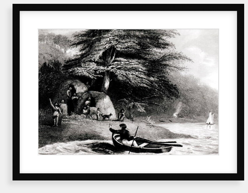 Fuegian Wigwams at Hope Harbourin the Magdalen Channel by Philip Parker King