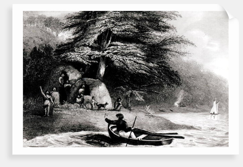 Fuegian Wigwams at Hope Harbourin the Magdalen Channel by Philip Parker King