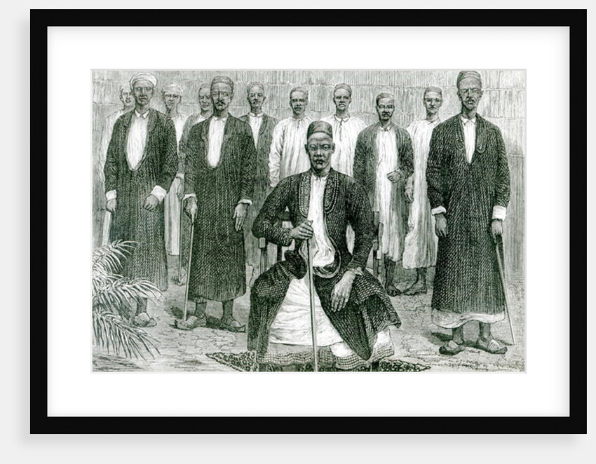 Mtesa,the Emperor of Uganda and other chiefs by English School