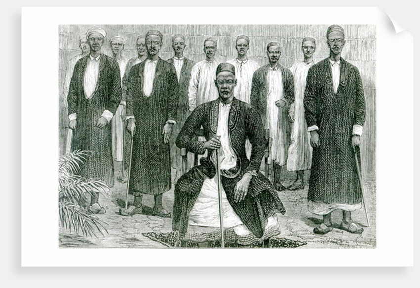 Mtesa,the Emperor of Uganda and other chiefs by English School