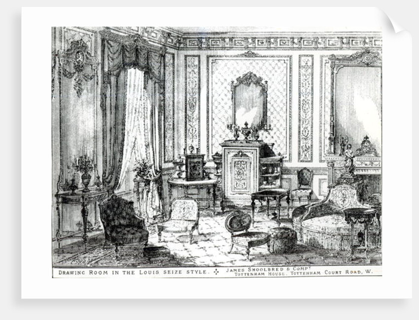 Drawing Room in the Louis Seize Style by English School