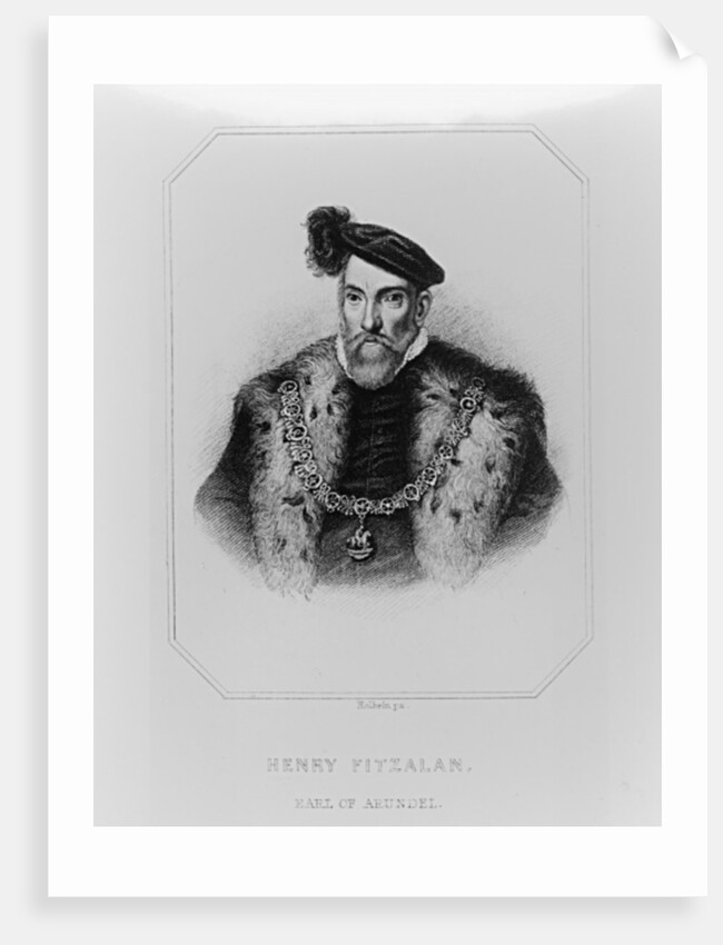 Portrait of Henry Fitzalan, 12th Earl of Arundel from 'Lodge's British Portraits', 1823 by English School