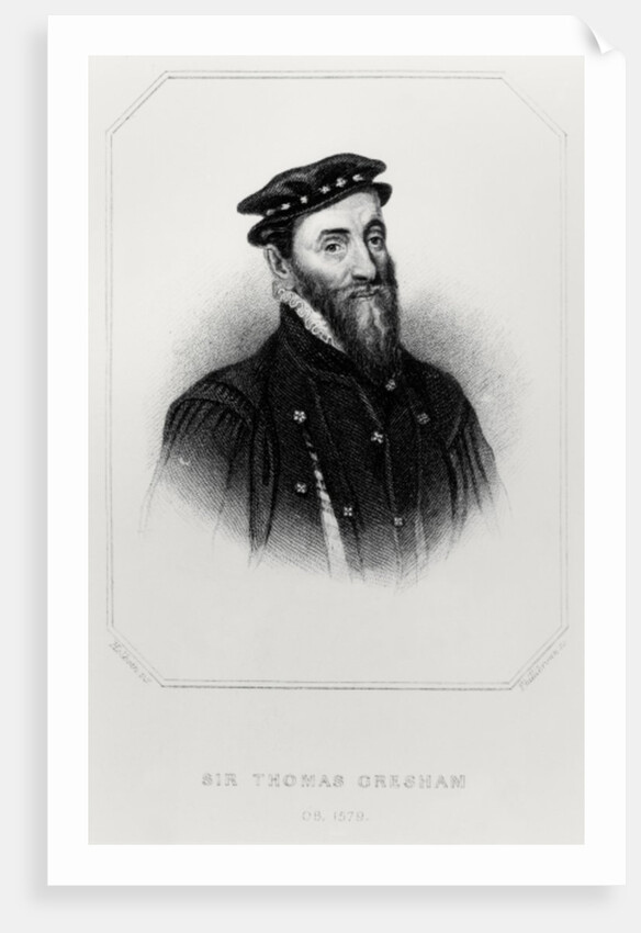 Portrait of Sir Thomas Gresham from 'Lodge's British Portraits', 1823 by English School