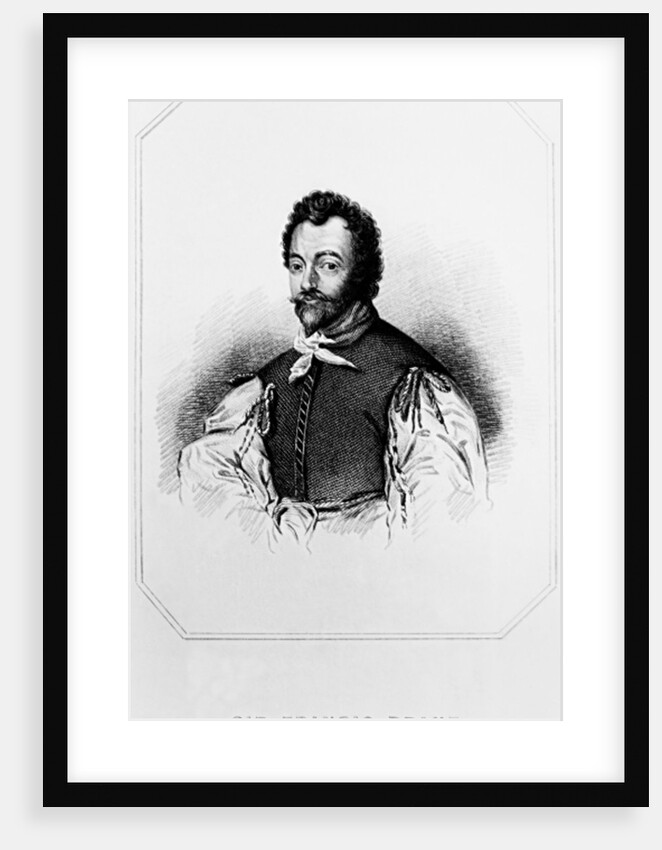 Portrait of Sir Francis Drake from 'Lodge's British Portraits', 1823 by English School