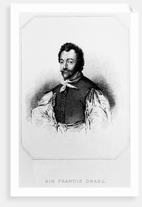 Portrait of Sir Francis Drake from 'Lodge's British Portraits', 1823 by English School