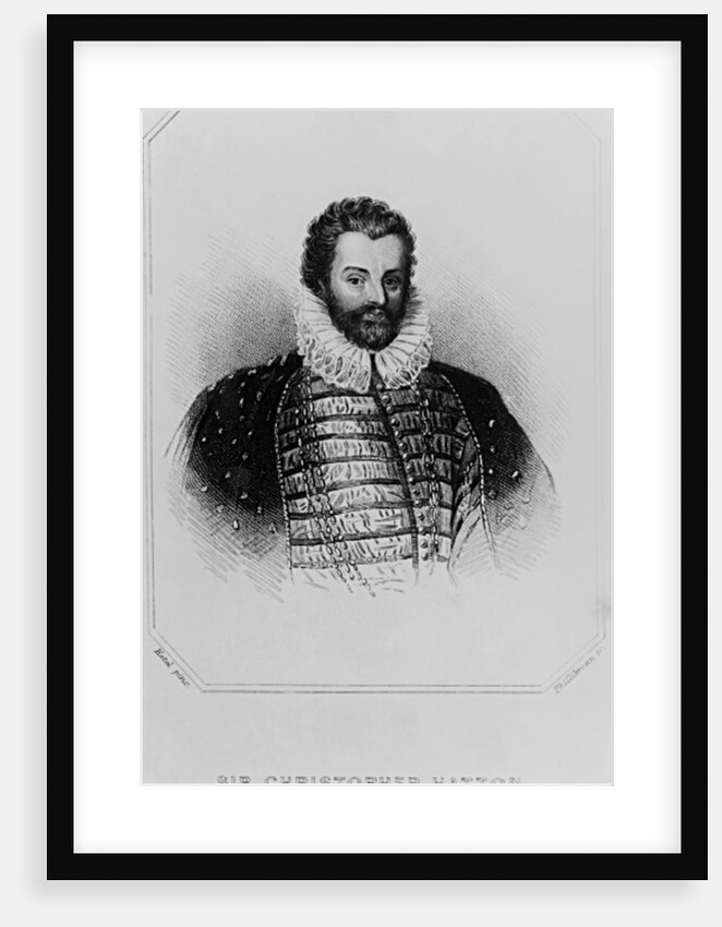 Portrait of Sir Christopher Hatton from 'Lodge's British Portraits', 1823 by English School