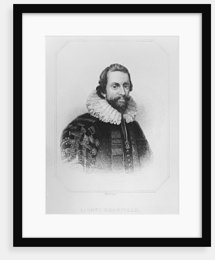 Portrait of Lionel Cranfield from 'Lodge's British Portraits', 1823 by English School