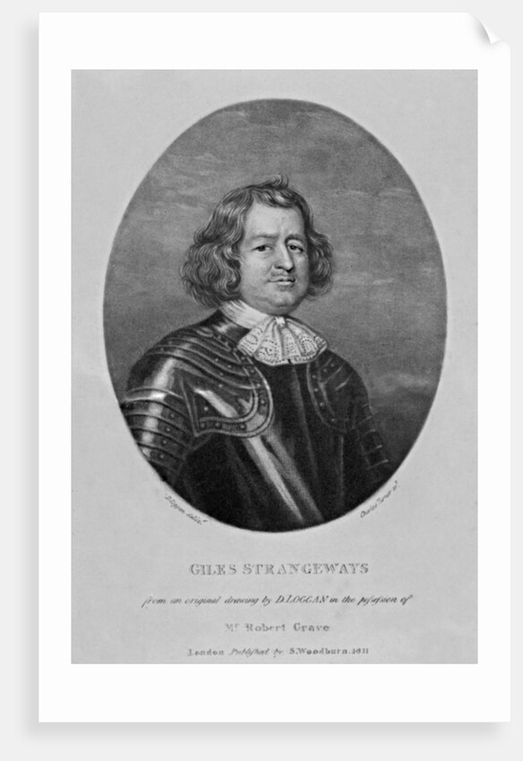 Portrait of Giles Strangeways by David (after) Loggan