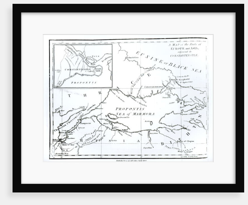 Map of the parts of Europe and Asia adjacent to Constantinople by English School