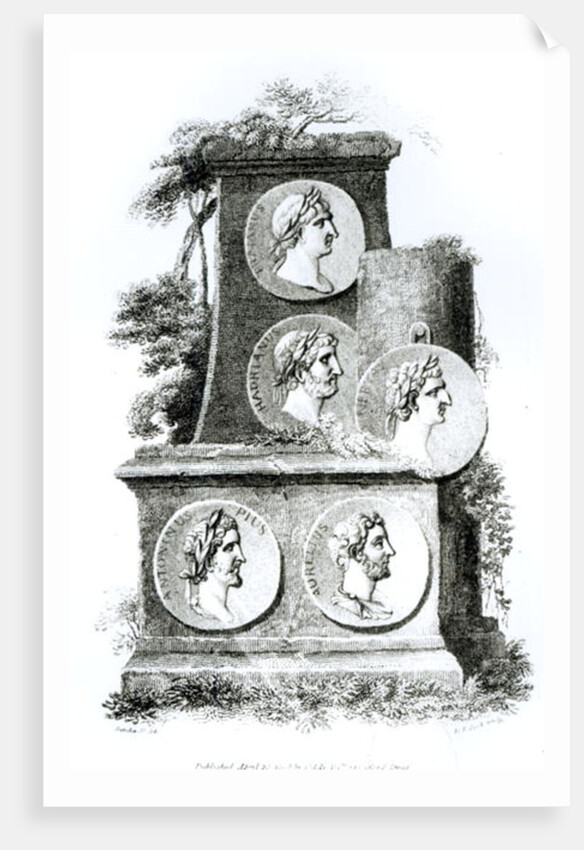 Portraits of Roman Emperors from 'The History of Decline and Fall of the Roman Empire' by Edward Gibbon, Vol 2, 1808 by Henry R. Cook