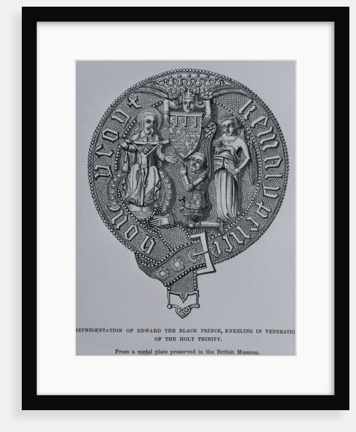 Representation of Edward the Black Prince Kneeling in Veneration of the Holy Trinity by School English