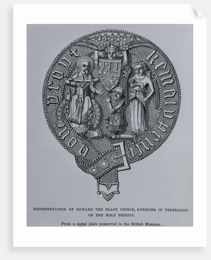 Representation of Edward the Black Prince Kneeling in Veneration of the Holy Trinity by School English