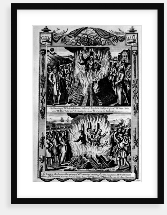 Martyrdom and burning by English School