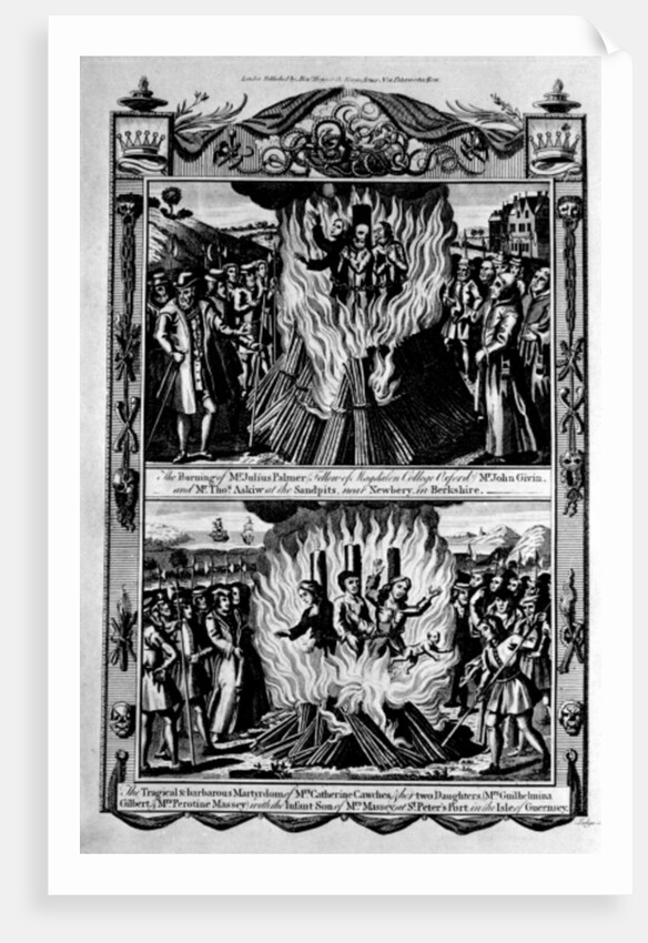 Martyrdom and burning by English School
