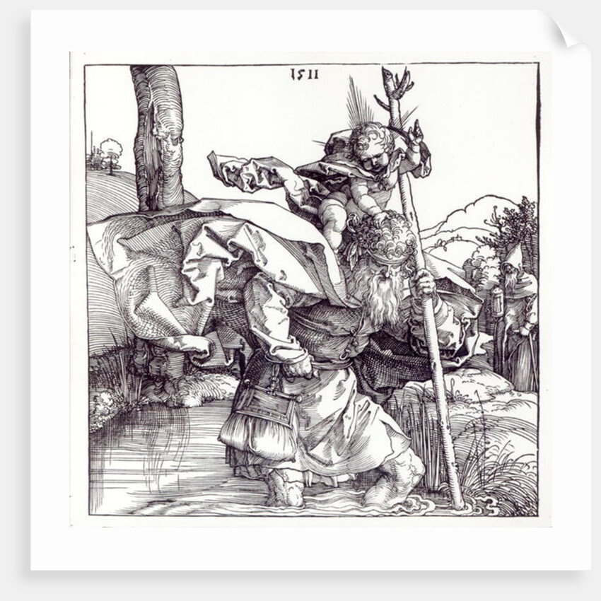 St.Christopher carrying the Infant Christ, 1511 by Albrecht Dürer or Duerer