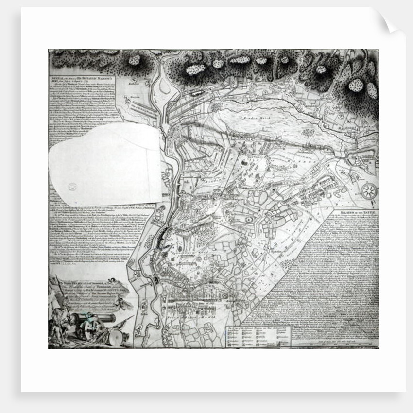 Plan of the Battle of Minden, drawn by Captain William Roy and engraved by Thomas Major, 1760 by English School