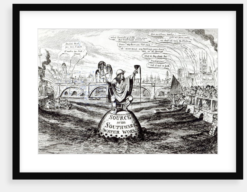 Satirical Cartoon about the Southwark Water Company, 1832 by George Cruikshank