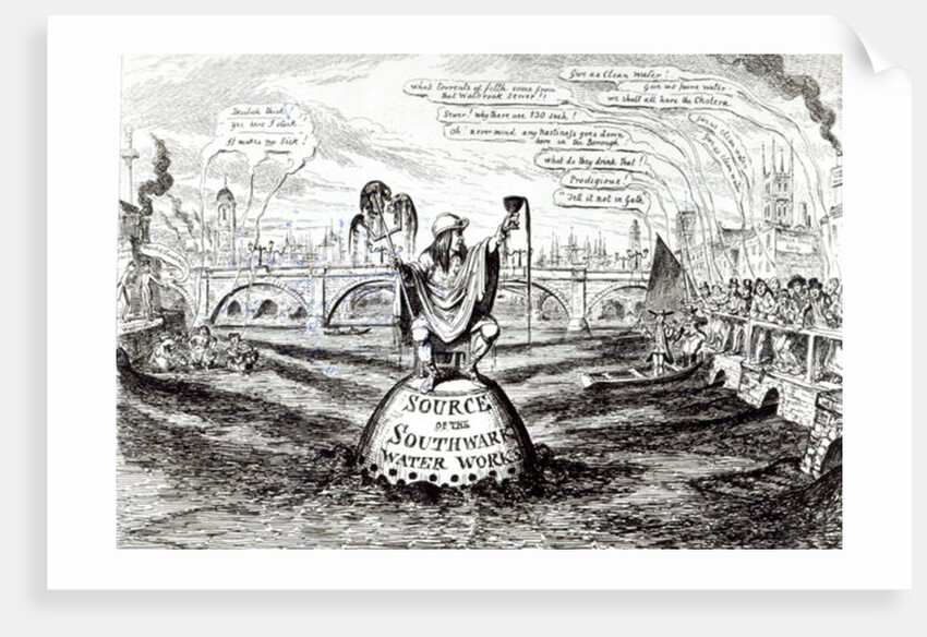 Satirical Cartoon about the Southwark Water Company, 1832 by George Cruikshank
