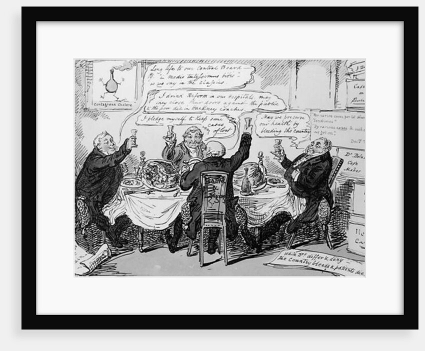 Cholera Consultation at The Central Board of Health, published on Feb 27th 1832 by George Cruikshank