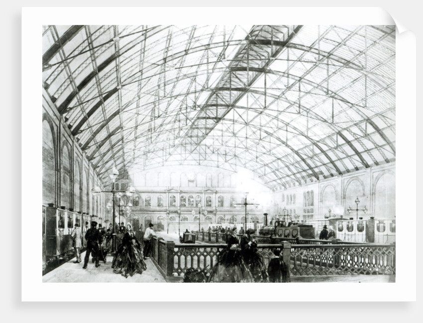 Interior of Charing Cross station by English School