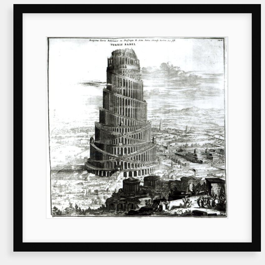 The Tower of Babel, 1679 by Athanasius Kircher