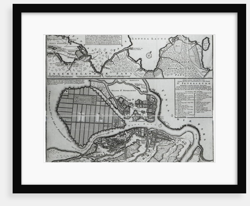 Map of St.Petersburg, c.1750 by Dutch School