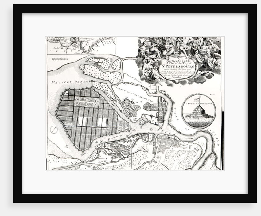 Map of St.Petersburg by English School