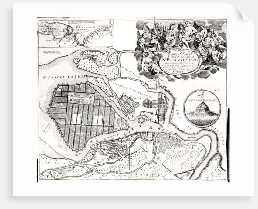 Map of St.Petersburg by English School