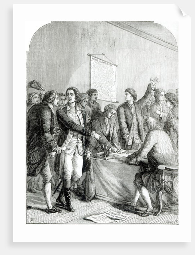 Signing the United States Declaration of Independence by English School