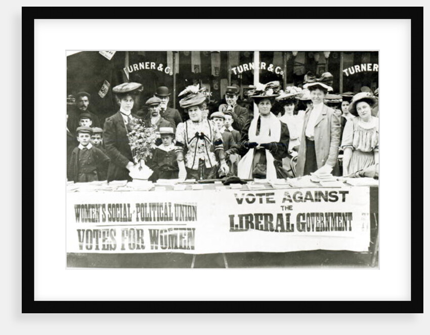 Suffragettes at a Campaign Stand, c.1910 by English Photographer