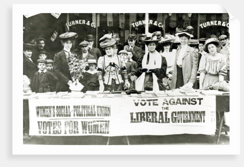 Suffragettes at a Campaign Stand, c.1910 by English Photographer