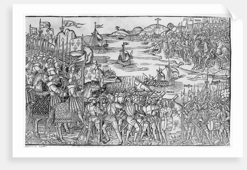 Louis IX of France disembarking at Damietta during the Seventh Crusade by French School