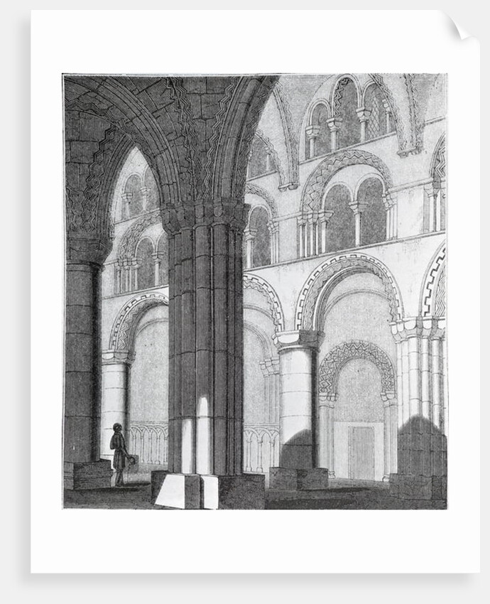 View of Durham Cathedral Nave by English School