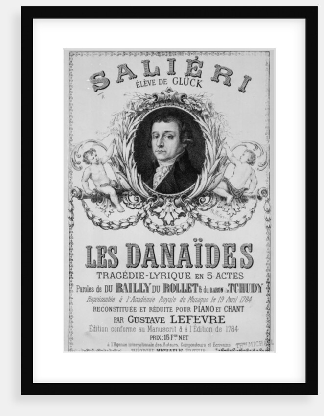 Advertisement for 'Les Danaides', 19th April 1784 by French School