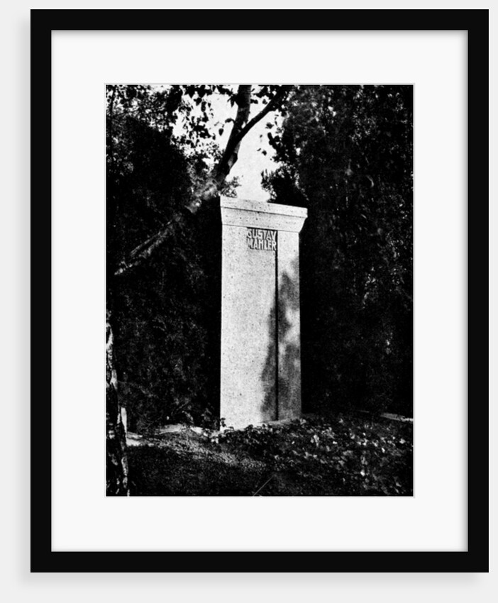 View of Gustav Mahler's gravestone by Photographer Austrian