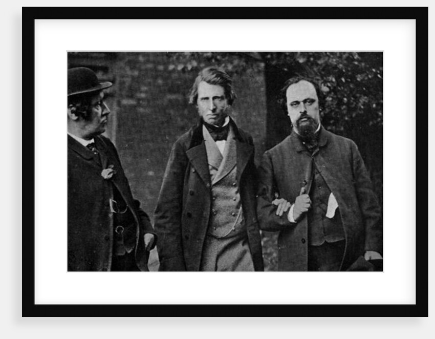 Portrait of William Bell Scott, John Ruskin and Dante Gabriel Rossetti, 1864 by English Photographer