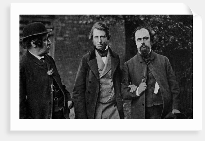 Portrait of William Bell Scott, John Ruskin and Dante Gabriel Rossetti, 1864 by English Photographer