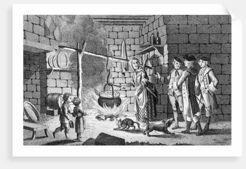 Dr Samuel Johnson's Introduction to a Highland Hut by English School