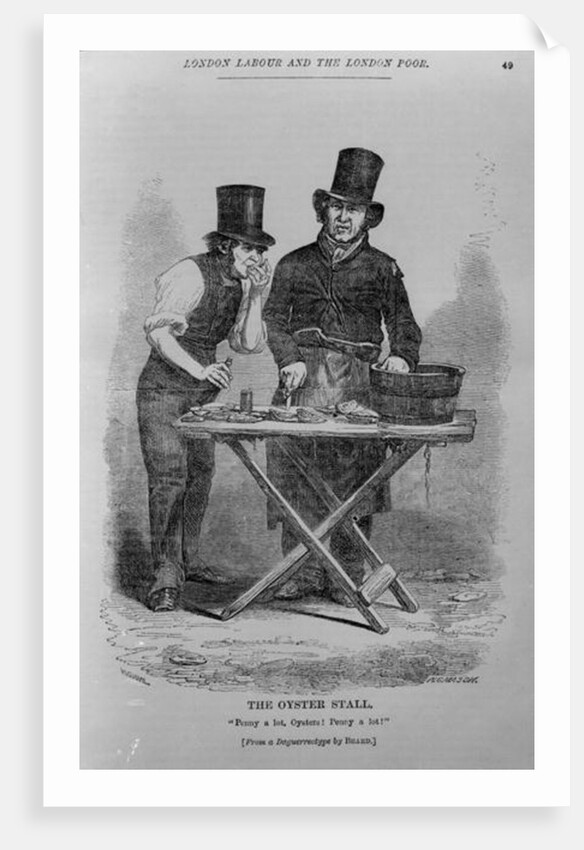 The Oyster Stall by W.H. (after) Mason