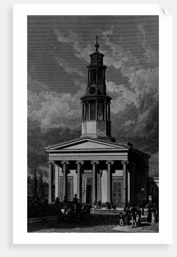 St. Pancrass Church, West Front by Thomas Hosmer Shepherd