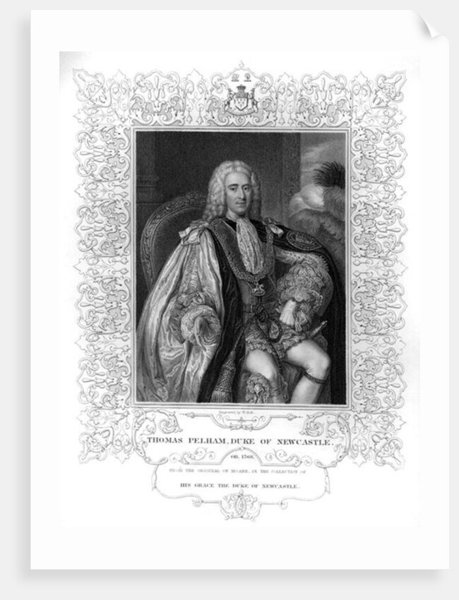 Portrait of Thomas Pelham-Holles, 1st Duke of Newcastle by William the Younger Holl