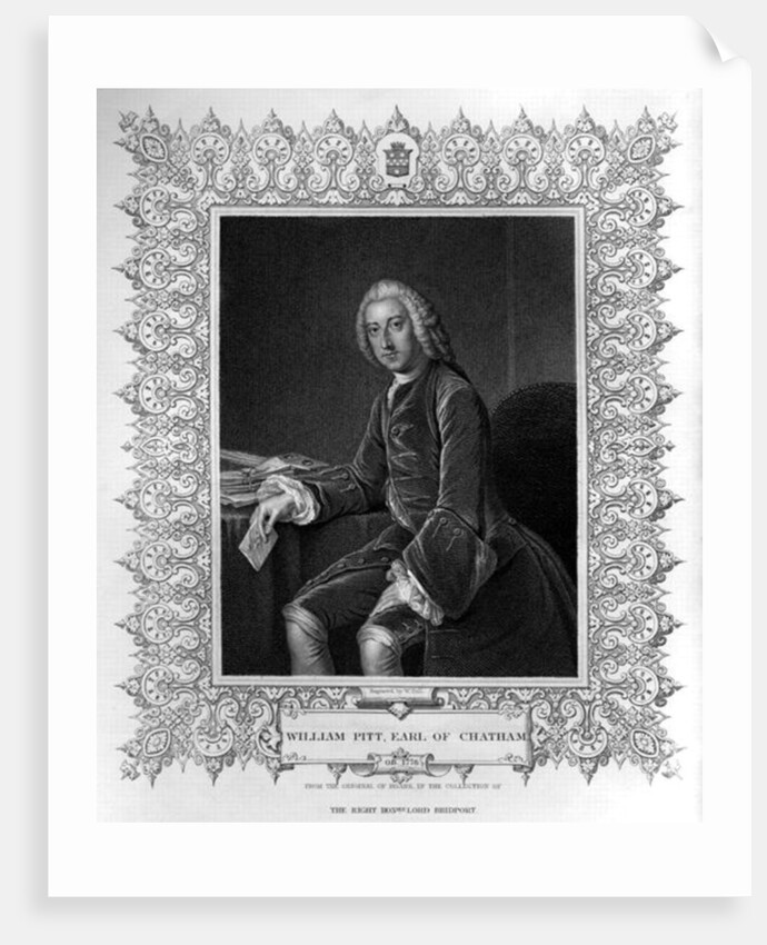 Portrait of William Pitt, 1st Earl of Chatham by William of Bath (after) Hoare
